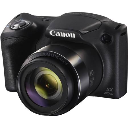 Canon PowerShot SX420 IS Digital Camera (Black) with 20MP, 42x Optical Zoom, 720p HD Video and Built-In Wi-Fi + 32GB Card + Reader + Spare Battery + Tripod + Digital Camera Accessory Bundle