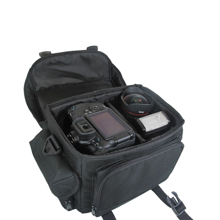 Canon EOS Rebel T6 Digital SLR Camera + Canon EF-S 18-55mm f/3.5-5.6 IS II Lens + SanDisk 64GB Card + 2x Lens 58mm & Wide Angle Lens + Extra Battery + 3 Piece UV Filters + Gadget Bag + Deluxe Bundle