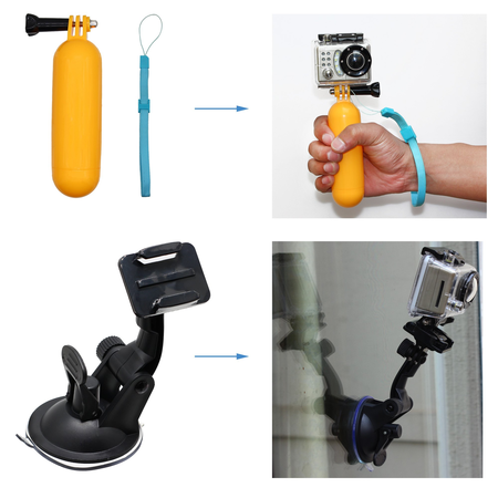 Camera Accessories Kit Starter Bundle for GoPro Hero 5 Session 4 3 2 1 SJ4000 SJ5000 HD Action Video Cameras by LotFancy (12 Items)