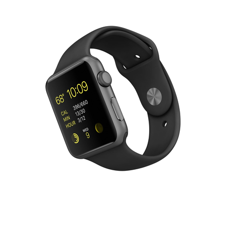 Apple 42mm Smart Watch - Space Grey Aluminum Case/Black Band