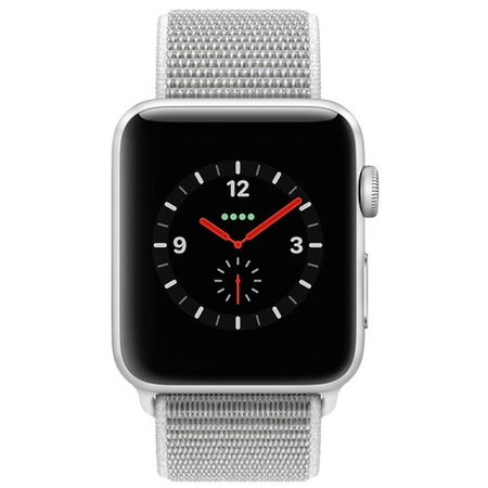 Đồng hồ Apple Watch Series 3 42mm Smartwatch (GPS + Cellular, Silver Aluminum Case, Seashell Sport Loop)