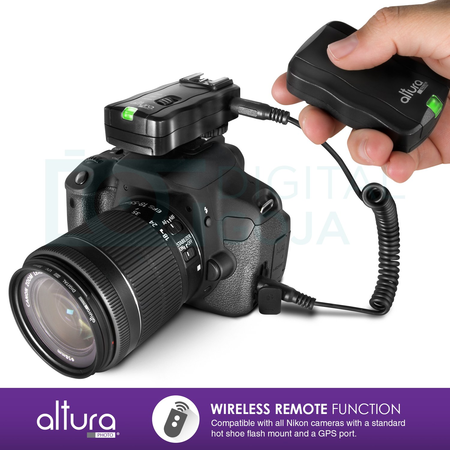 Altura Photo Professional Flash Kit for NIKON DSLR - Includes: I-TTL Flash (AP-N1001), Wireless Flash Trigger Set and Accessories