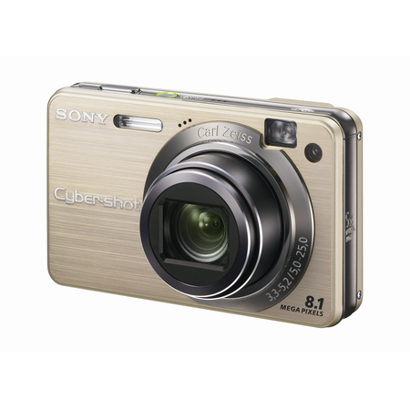Sony Cybershot DSCW150/G 8.1MP Digital Camera with 5x Optical Zoom with Super Steady Shot (Gold)