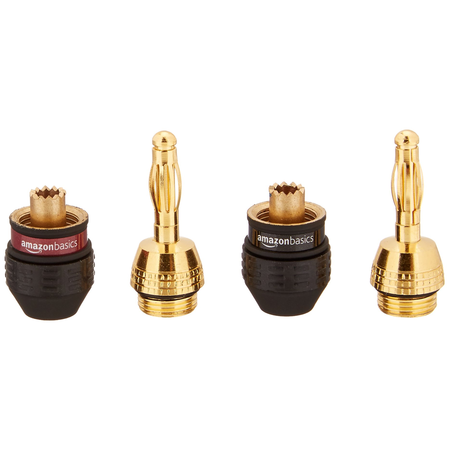 AmazonBasics Banana Plugs -  Deadbolt Type, 6 pairs
