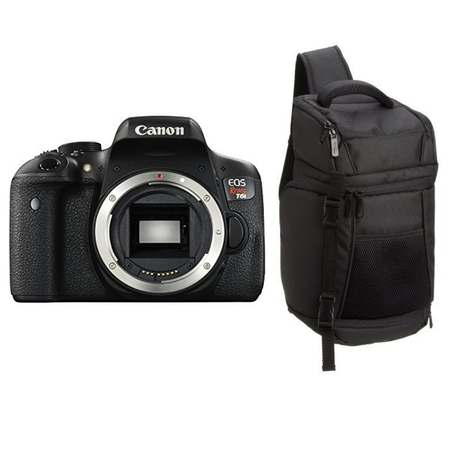 Canon EOS Rebel T6i Digital SLR (Body Only) - Wi-Fi Enabled + Free AmazonBasics Sling Backpack for SLR Cameras