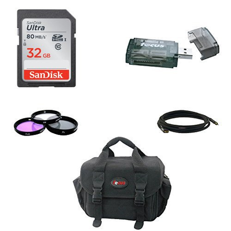 Canon EOS Rebel T6i Digital SLR with EF-S 18-55mm f/3.5-5.6 IS STM Kit Lens and Canon 75-300mm f/4.0-5.6 EF III Lens + Slave Flash + 58mm Wide Angle and Telephoto Lenses + 32GB Deluxe Accessory Bundle