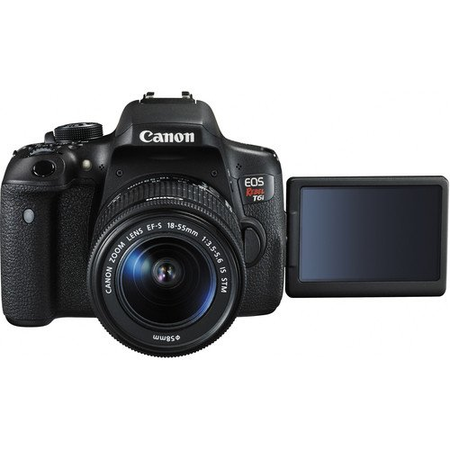 Canon EOS Rebel T6i DSLR Camera with Canon EF-S 18-55mm f/3.5-5.6 IS STM Lens. + 2 Pieces 32GB SD Memory Card + Canon Bag + Cleaning Kit