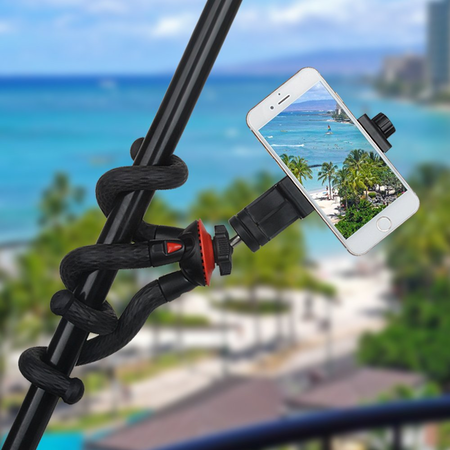 Camera Travel Tripod Lammcou Durable Tripod Sturdy Tripod Flexible Tripod Smartphone Tripod 3in1 Cell Phone + Action Camera Tripod for Canon Nikon Sony DSLR Cam/Gopro Action Cam/iPhone/Samsung Tripod