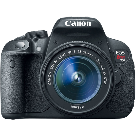 Canon EOS Rebel T5i 18.0 MP CMOS Digital Camera with EF-S 18-55mm f/3.5-5.6 IS STM Zoom Lens + EF 75-300mm f/4-5.6 III Telephoto Zoom Lens + Telephoto & Wide Angle Lenses + 12pc Bundle 32GB Deluxe Accessory Kit