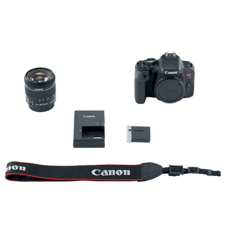 Canon EOS Rebel T7i Digital SLR Camera + Canon EF-S 18-55mm f/4-5.6 IS STM Lens + Canon EOS Shoulder Bag 100ES (Black) + SanDisk Ultra SDXC 64GB 80MB/S Class 10 Flash Memory Card + Deluxe Canon Bundle