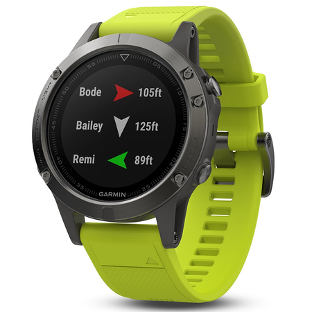 Garmin Fenix 5 - Slate Gray with Amp Yellow Band