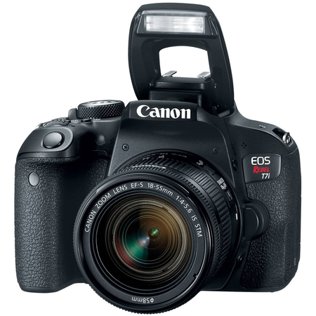Canon EOS Rebel T7i DSLR Camera (1894C002) + 18-55mm IS STM & 75-300mm III Lens Kit + Accessory Bundle 64GB SDXC Memory + DSLR Photo Bag + Wide Angle Lens + 2x Telephoto Lens +Flash+Remote+Tripod