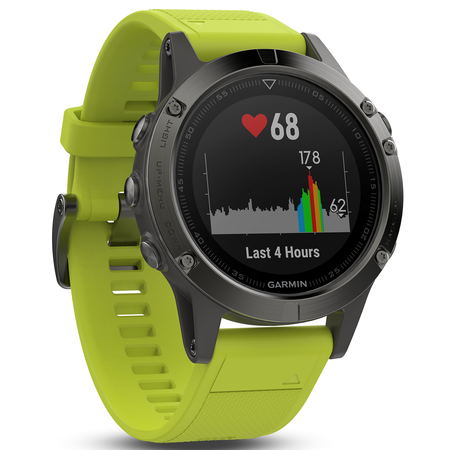 Garmin Fenix 5 - Slate Gray with Amp Yellow Band