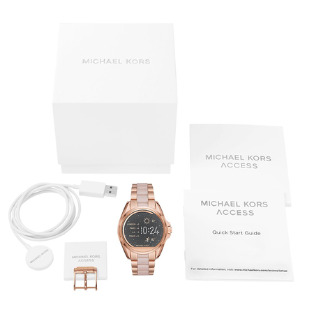 Michael Kors Access Touchscreen Rose Gold Acetate Bradshaw Smartwatch MKT5013