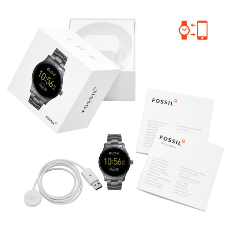 Fossil Q Marshal Gen 2 Smoke Stainless Steel Touchscreen Smartwatch FTW2108