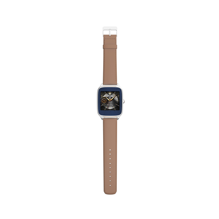 ASUS ZenWatch 2 Silver with Camel Leather Strap 41mm Smart Watch with HyperCharge Battery,