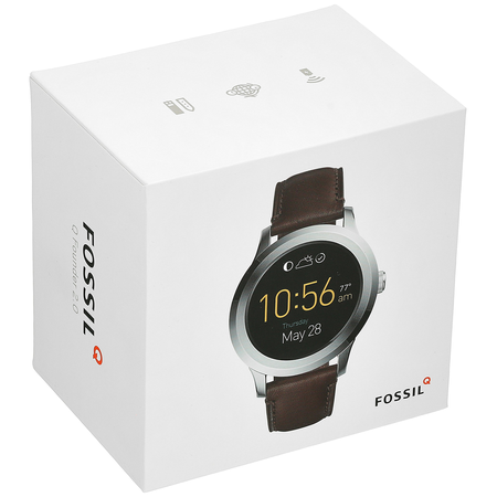 Fossil Q Founder Gen 2 Dark Brown Leather Touchscreen Smartwatch FTW2119