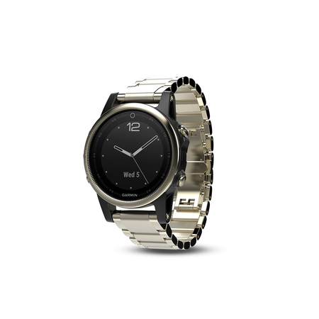 Garmin Fenix 5S Sapphire - Champagne with Metal Band
