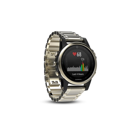 Garmin Fenix 5S Sapphire - Champagne with Metal Band