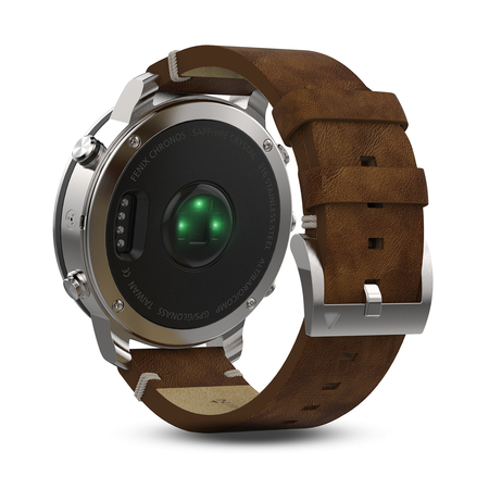 Garmin Fenix Chronos, Steel with Vintage Leather Watch Band