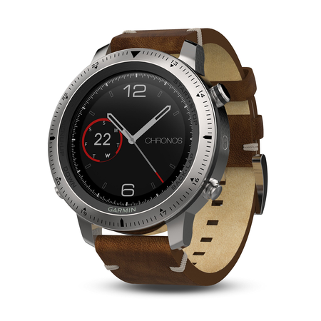 Garmin Fenix Chronos, Steel with Vintage Leather Watch Band