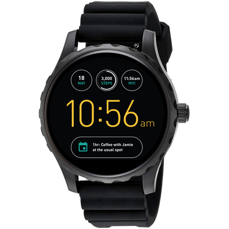 Fossil Q Marshal Gen 2 Black Silicone Touchscreen Smartwatch FTW2107