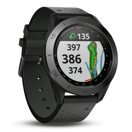 Garmin Approach S60 (Black) Golf GPS Watch with Screen Protector & Charging Adapters Bundle