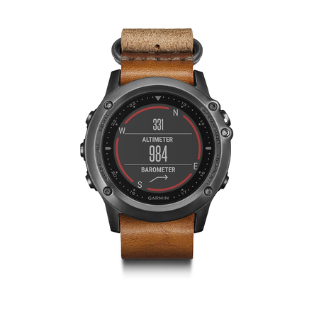 Garmin Fenix 3, Sapphire, Silver/Leather