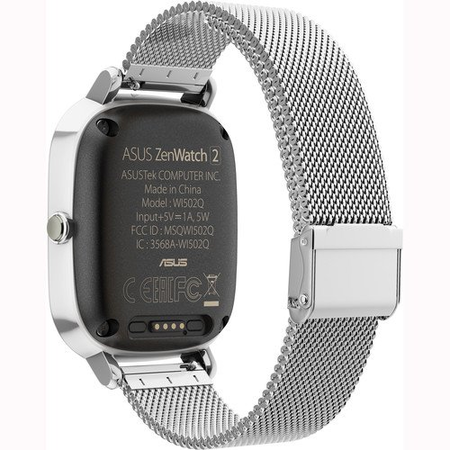 ASUS ZenWatch 2 Smartwatch 1.45" Stainless Steel - Silver/Silver Metal Band (Certified Refurbished)