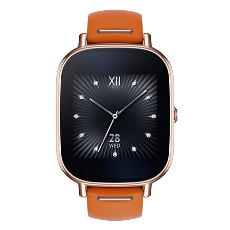 ASUS ZenWatch 2 Smartwatch 1.45" Stainless Steel - Silver/Khaki Leather Band (Certified Refurbished)