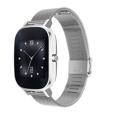 ASUS ZenWatch 2 Smartwatch 1.45" Stainless Steel - Silver/Silver Metal Band (Certified Refurbished)
