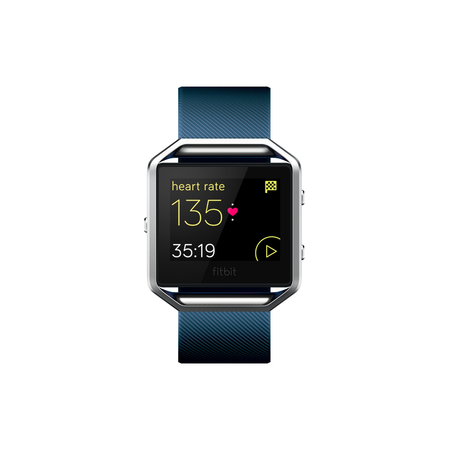 Fitbit Blaze Smart Fitness Watch, Blue, Silver, Small (US Version)