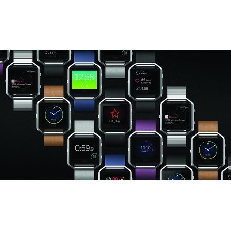 Fitbit Blaze Smart Fitness Watch, Black, Silver, Large (US Version)