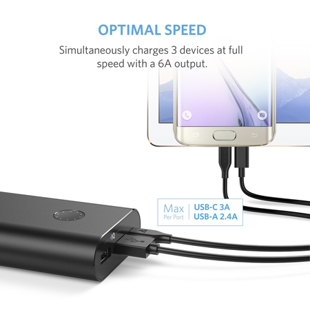 Anker PowerCore+ 20100 USB-C Ultra-High-Capacity Premium External Battery/Portable Charger/Power Bank with PowerPort+ 1 Wall Charger for Apple MacBook, iPhone, iPad, Samsung & more