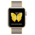 Apple Watch Series 2, 38mm Gold Aluminum Case with Yellow/Light Gray Woven Nylon Band