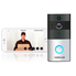 Video Doorbell, HOMSCAM Wireless Door Bell Smart WiFi Camera Video Doorbell Security Camera with PIR Motion Detection 720P HD, Real-Time Two-Way Talk and Video, Night Vision ( Built-in 8G Card )