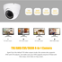 Hykamic Analog CCTV Camera HD 1080P 4-in-1 (TVI/AHD/CVI/CVBS) Security Dome Camera, 2.8mm-12mm Varifocal Lens, True Day & Night Monitoring IP66 (White)