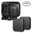 Hapurs Sports Camera Lens Cap and Lens Screen Protector, 2 Pack Protective Lens Cover Case and 2 Pack Anti-scratch Water-proof Tempered Glass Screen Protector for Gopro Hero 4 Session and 5 Session