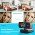 Full HD Webcam 1080P/1536P, Widescreen Video Calling and Recording, Digital Web Camera with Microphone, Stream Cam for PC, Laptops and Desktop
