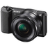 Sony Alpha a5100 HD 1080p Mirrorless Digital Camera Black + 16-50mm Lens Kit + 32GB Accessory Bundle + DSLR Photo Bag + Extra Battery + Wide Angle Lens + 2x Telephoto Lens + Flash + Remote + Tripod