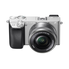 Sony Alpha a6300 Mirrorless Digital Camera with 3" LCD, SIlver (ILCE6300L/S) w/ 16-50 Lens