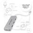 ANNBOS USB C Hub with 4K HDMI and 4 USB Ports(USB 3 x 3 + USB C)- Silver
