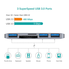 Cáp chuyển đổi đa năng USB-C Hub Type C 5 trong 1 cho Macbook hiệu ANNBOS - USA.(Gray)