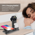 AnnBos iPhone Wireless Charger Stand, 10W Fast Wireless Charger Apple Watch Charger AirPods Charging Station 3 in 1 Charging Docks
