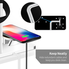 AnnBos iPhone Wireless Charger Stand, 10W Fast Wireless Charger Apple Watch Charger AirPods Charging Station 3 in 1 Charging Docks