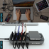 AnnBos Wireless Charger Dock,10W Multiple Devices Charging Station Organizer with Qi Cordless Charge Pad,USB Hub Stand Docking