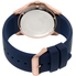 Đồng hồ GUESS Men's Stainless Steel Silicone Casual Watch, Color Rose Gold-Tone/Rigor Blue (Model: U0247G3)