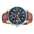 Đồng hồ GUESS Men's Brown and Rose Gold-Tone Leather Sport Watch