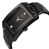Đồng hồ GUESS Men's U12557G1 Classic Black IP Rectangular Diamond Accented Watch