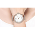Đồng hồ GUESS Women's Dressy Watch with White Dial , Crystal-Accented Bezel and Mesh G-Link Band